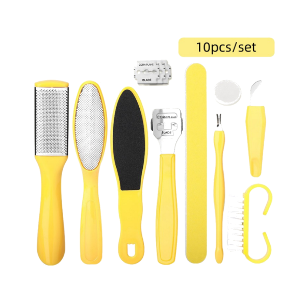 Imika  Hot-Selling 8 Pcs Foot Rub Board Exfoliate Stainless Steel Foot File Set Exfoliating Skin Calluses Foot Grinding