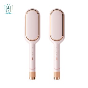 Customized Logo Hair Straightening Brush Hair Comb Straightener MCH HEAT Iron Brush Electric Hair Curling Style Comb