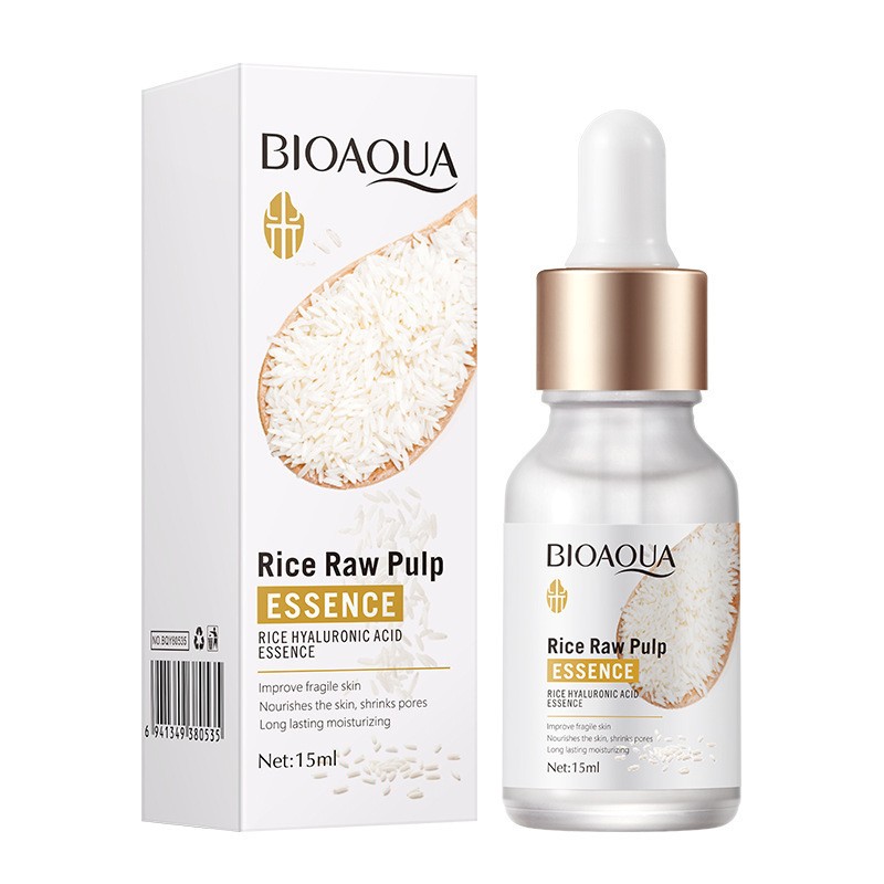 Oem Pigmentation Removal Whitening Rice  Extract Hyaluronic Acidserum Improves Roughness and Moisturizing Facial Skin Care Serum