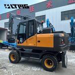 Wheel Excavator Manufacturer - OEM 2026 Durable 7 Ton Diesel Earth Moving Machine