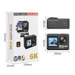 Action Camera Factory - OEM/ODM Custom Upgrade 6K Dual Screen Loop Recording WIFI 30M