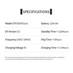 Open-Ear Headphones Factory - OEM/ODM Custom AS3 Air Conduction Lightweight 18g V5.3 LED