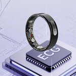 ECG Smart Ring Factory - OEM/ODM Custom AI Body Temperature Heart Rate 5ATM Fitness