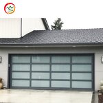 Automatic Sliding Garage Door Factory - OEM Modern 8x7 Clear Frosted Steel Rolling