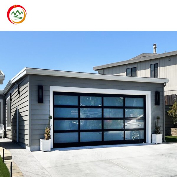 Automatic Garage Door Factory - OEM High Quality Modern Black Frame Tempered Glass