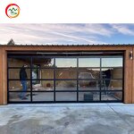 Automatic Garage Door Manufacturer - OEM Modern Frosted Glass Black Aluminum Alloy