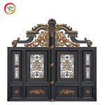 Automatic Sliding Gate Manufacturer - OEM Luxury Modern Cast Aluminum Exterior Fence Design