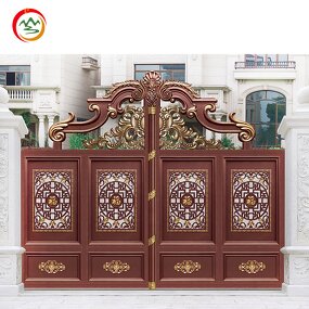 Aluminum Iron Front Door Manufacturer - OEM Outdoor Entry Arched White Teak Wood Design