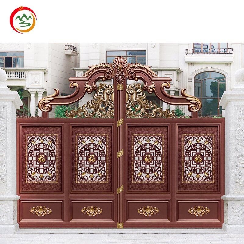 Aluminum Iron Front Door Manufacturer - OEM Outdoor Entry Arched White Teak Wood Design