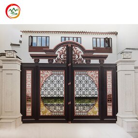 Luxury Residential Door Factory - OEM Steel Zinc Alloy Double Opening Modern Swing Entry