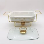 Alcohol Stove Factory - OEM High Quality Gold Ceramic Buffet Food Warmer