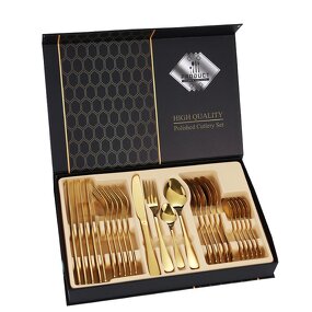 Cutlery Set Factory - OEM High Quality Stainless Steel 24pcs with Luxury Gift Box