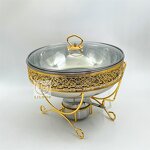 Chaffing Dish Manufacturer - OEM New Arrival Stainless Steel 3.5-4L Gold Food Warmer