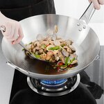 Stainless Steel Wok Manufacturer - OEM Professional Kitchen Utensils Fry Pan Cookware