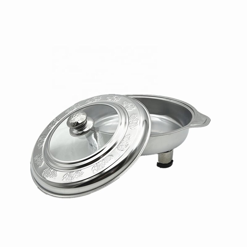 Chafing Dish Manufacturer - OEM Wholesale Stainless Steel Round Dining Stove with Lid