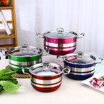 Colorful Cookware Set Factory - OEM Hot Sale Stainless Steel 8pcs Saucepan with Cover