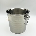 Ice Bucket Factory - OEM Stainless Steel 3-7L Portable Thickened Round Head Champagne