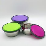 Seal Pot Salad Bowl Factory - OEM Cheap 3PCS Stainless Steel Food Storage Bowl