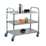 Folding Work Table Factory - OEM Commercial Kitchen Equipment Stainless Steel 2 Layers