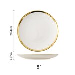 Ceramic Plates Factory - OEM Luxury Gold Rim Hotel Restaurant Porcelain