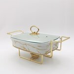 Alcohol Stove Factory - OEM High Quality Gold Ceramic Buffet Food Warmer