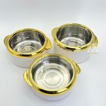 Insulated Hot Pot Set Factory - OEM Luxury Home Use 3 Pcs Set Stainless Steel