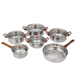 Cookware Set Factory - OEM Stainless Steel 12 Piece Pot Set