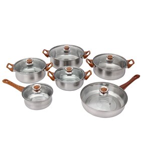 Cookware Set Factory - OEM Stainless Steel 12 Piece Pot Set