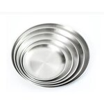 Gold Serving Tray Manufacturer - OEM Luxury Stainless Steel Round Dinner Plate