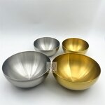 Gold Salad Bowl Manufacturer - OEM Hot Selling Stainless Steel Korea Mixing Serving