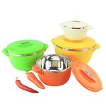 Casserole Hot Pot Set Manufacturer - OEM Stainless Steel 4pcs Set Multi Color with Handle