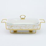 Alcohol Stove Factory - OEM High Quality Gold Ceramic Buffet Food Warmer
