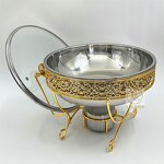 Chaffing Dish Manufacturer - OEM New Arrival Stainless Steel 3.5-4L Gold Food Warmer