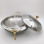 Small Chafing Dish Set Factory - OEM Hot Sale Golden Silver 18-28CM Stainless Steel
