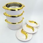 Insulated Hot Pot Set Factory - OEM Luxury Home Use 3 Pcs Set Stainless Steel