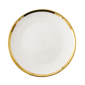 Ceramic Plates Factory - OEM Luxury Gold Rim Hotel Restaurant Porcelain