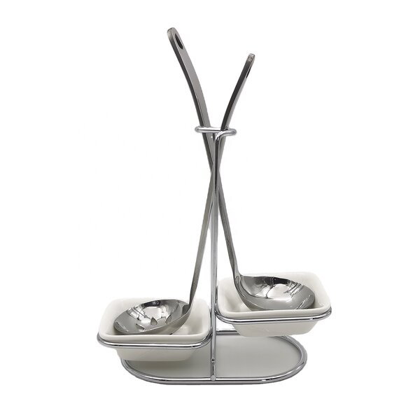 Spoon Rest Rack Manufacturer - OEM Practical Stainless Steel Soup Ladle Colander Holder
