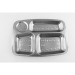 Fast Food Tray Factory - OEM Wholesale Cheap Price Stainless Steel 4 Grid