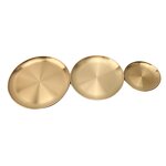 Gold Serving Tray Factory - OEM Luxury Stainless Steel Round Dinner Plate