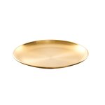 Gold Serving Tray Manufacturer - OEM Luxury Stainless Steel Round Dinner Plate