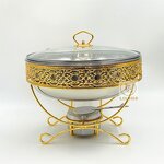 Chaffing Dish Manufacturer - OEM New Arrival Stainless Steel 3.5-4L Gold Food Warmer