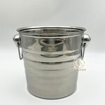 Ice Bucket Factory - OEM Stainless Steel 3-7L Portable Thickened Round Head Champagne