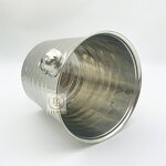 Ice Bucket Factory - OEM Stainless Steel 3-7L Portable Thickened Round Head Champagne