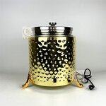Electric Soup Pot Factory - OEM Luxury 10L Gold Stainless Steel Hammer Pattern Insulated