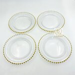 Glass Plates Factory - OEM Luxury 8.5 Inches Decorative Round Clear