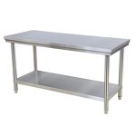 Folding Work Table Factory - OEM Commercial Kitchen Equipment Stainless Steel 2 Layers