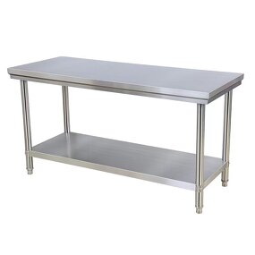Folding Work Table Factory - OEM Commercial Kitchen Equipment Stainless Steel 2 Layers