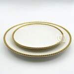 Ceramic Plates Factory - OEM Luxury Gold Rim Hotel Restaurant Wedding