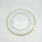 Glass Plates Factory - OEM Luxury 8.5 Inches Decorative Round Clear