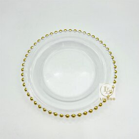 Glass Plates Factory - OEM Luxury 8.5 Inches Decorative Round Clear